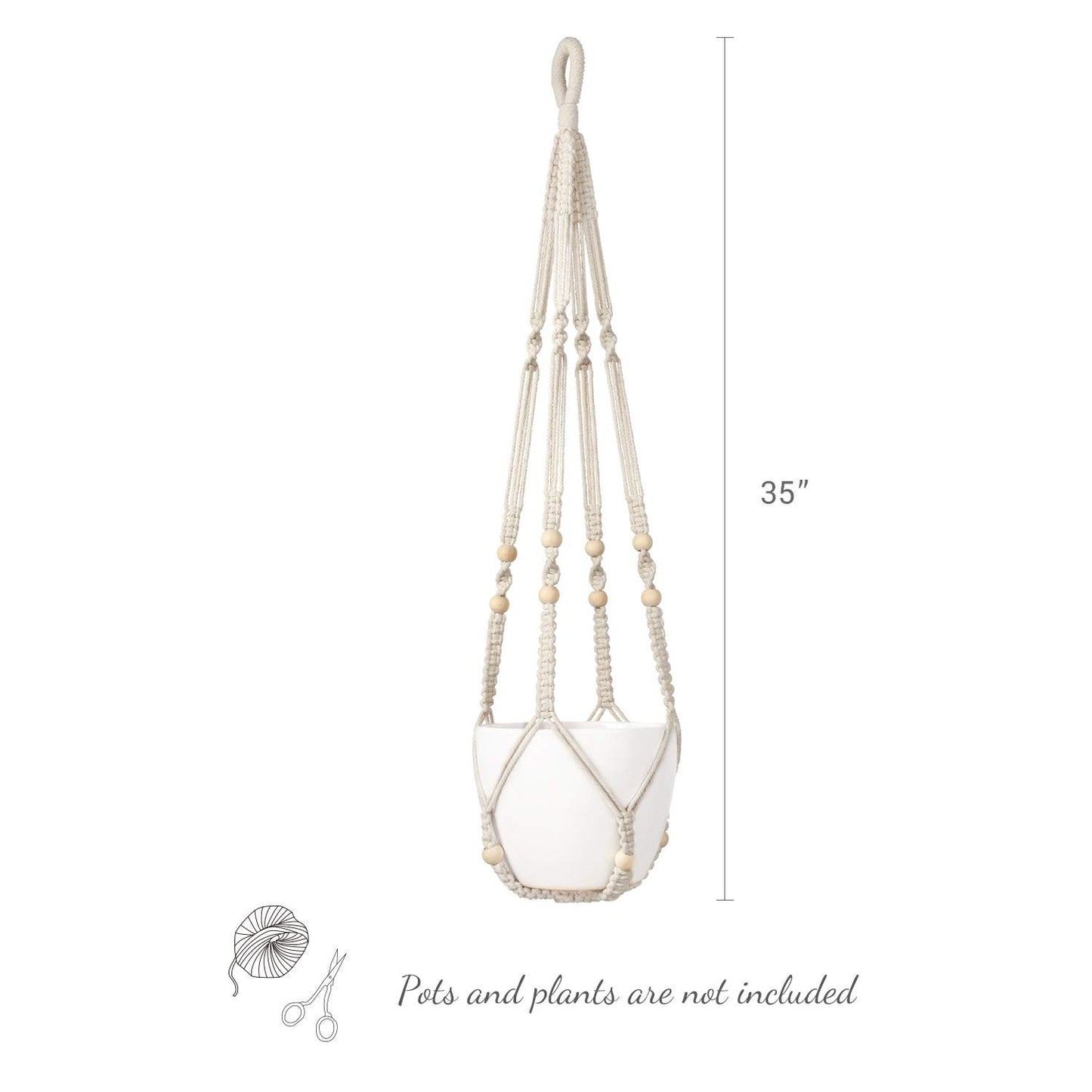 Macramé Plant Hanger Set – 2-Tier Cotton Planter