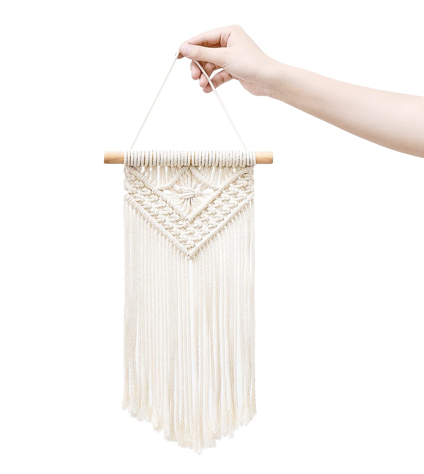 Set of 3 Mini Macramé Wall Hangings – Boho Cotton Tapestry Décor
