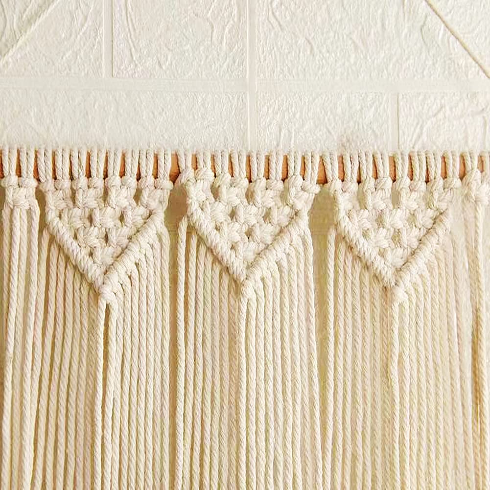 Macramé Wall Shelves – 2-Tier 16 Inch Hanging Display with Boho Backdrop