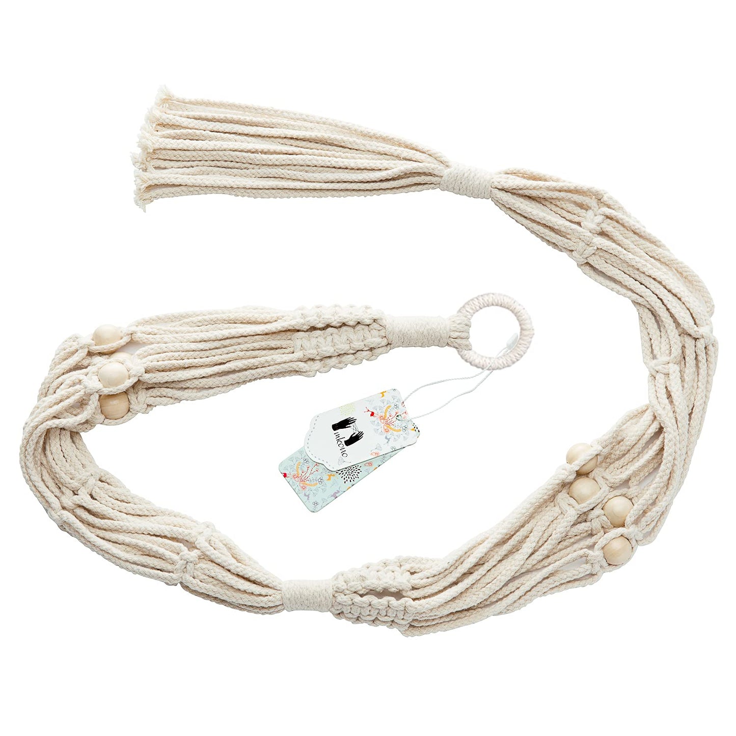 Macramé Double Plant Hanger – (Set 2) Indoor Boho Planter Holder