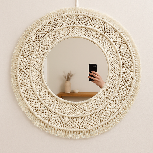 Auréa Frame – Handcrafted Cotton Frame Mirror for Timeless Elegance