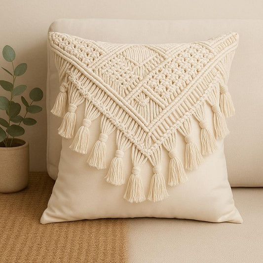 LoomNest Cushion Cover – Handcrafted Elegance, Naturally Yours