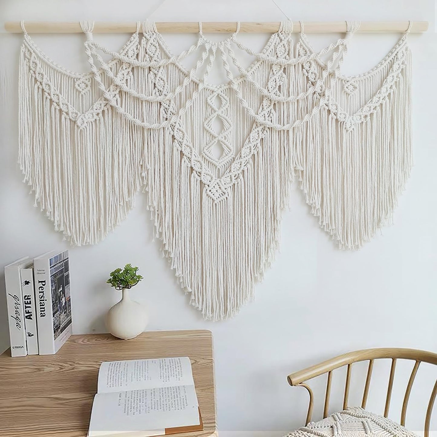 Macramé Wall Hanging – Grand Handwoven Boho Statement Tapestry